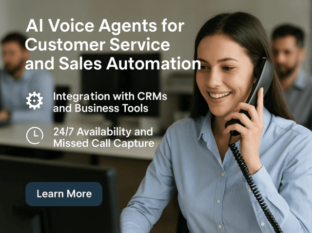 AI-Voice-Agents-for-Customer-Service-and-Sales-AutomationIntegration-with-CRMs-and-Business-Tools247-Availability-and-Missed-Call-Capture